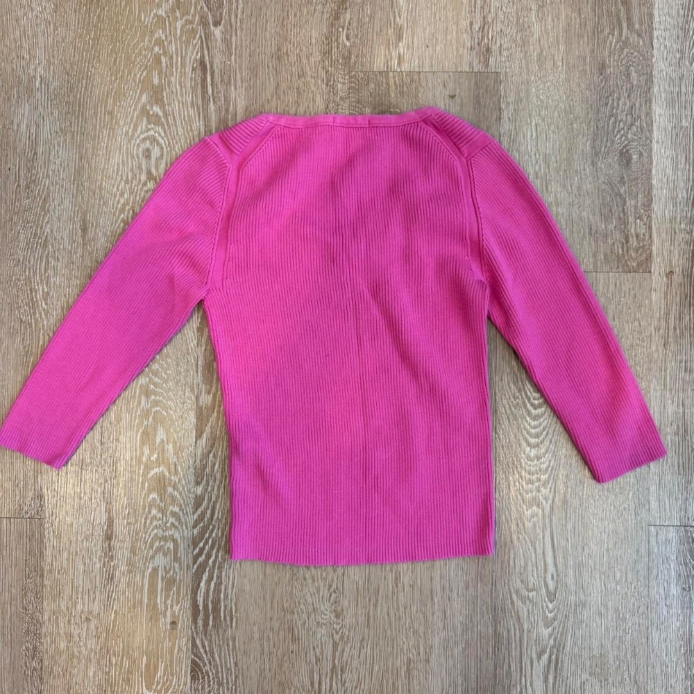 Y2K Pink Ribbed Henley - Picture 4 of 5